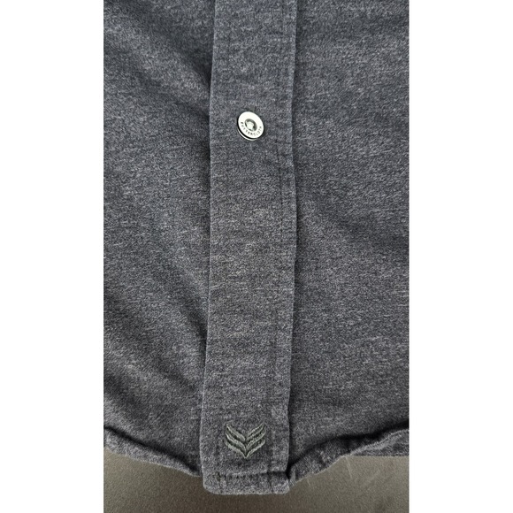 Buttercloth Shirt Mens 2XL SLIM Fit Icy Cotton Button Charcoal Flip Cuff Stretch - Picture 7 of 8